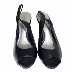 Fioni Slingback peep toe heels size 7.5
